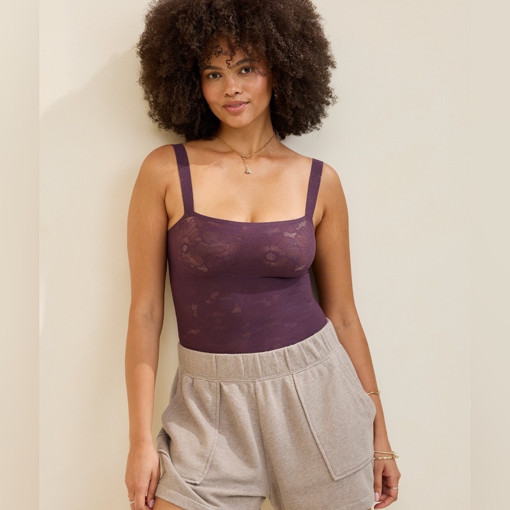 Aerie•SMOOTHEZ Lace Bodysuit•Size S•NWOT